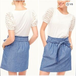 Lot of 2 J Crew paper bag mini skirts size S